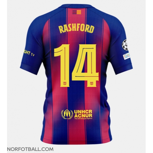 Billige Fotballdrakt Barcelona Marcus Rashford #14 Replika Hjemmedrakt 2025-26 Kortermet Billige Fotballdrakt Barcelona Marcus Rashford #14 Replika Hjemmedrakt 2025-26 Kortermet